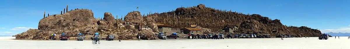 Incahuasi Island in the Salar de Uyuni