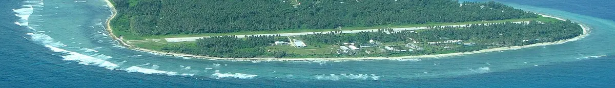 Falalop Island (Ulithi atoll, Federated States of Micronesia) Aerial view of airfield