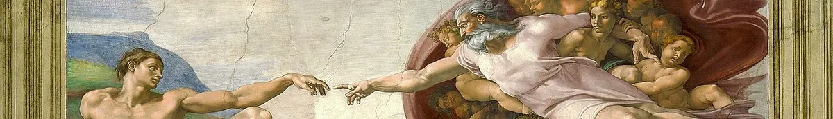 Detail of The Creation of Adam by Michelangelo